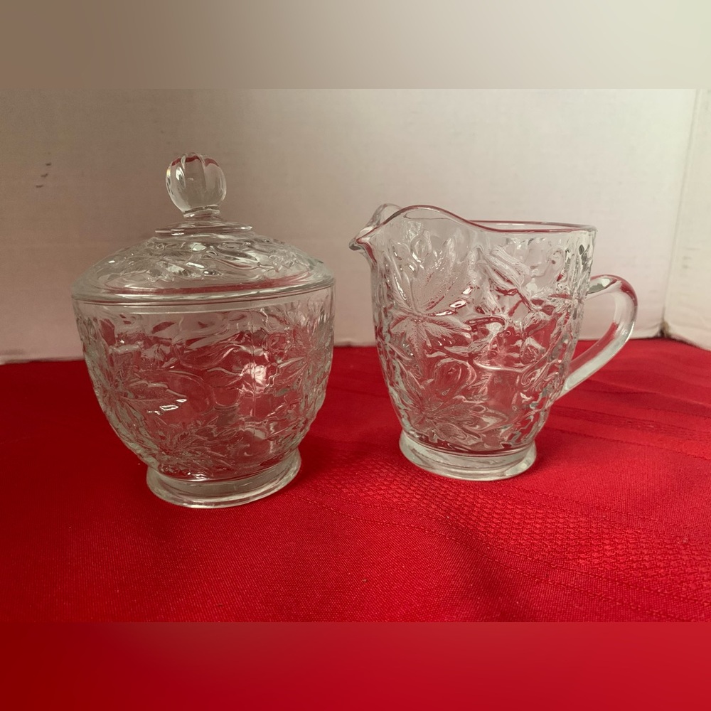 PRINCESS HOUSE Crystal Fantasia Creamer and Sugar with Lid Set